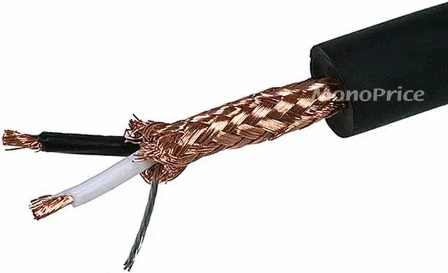 Alt view image 2 of 6 - Monoprice Professional Microphone Bulk 16AWG Cable Cord - 100 Feet - Black | 8.0mm With High-Purity, Oxygen Free Copper Conductors, Braided Copper Shield