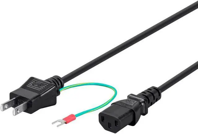 Main image of Monoprice Power Cord Cable - 6 Feet - Black | 18AWG Japanese JIS C 8303 Male to C13 Female with Ground Wire