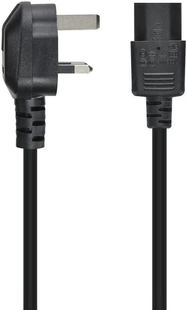 Alt view image 2 of 8 - Monoprice 6Ft 18Awg England Power Cord Cable - H05vv-F Nema C13 - Black