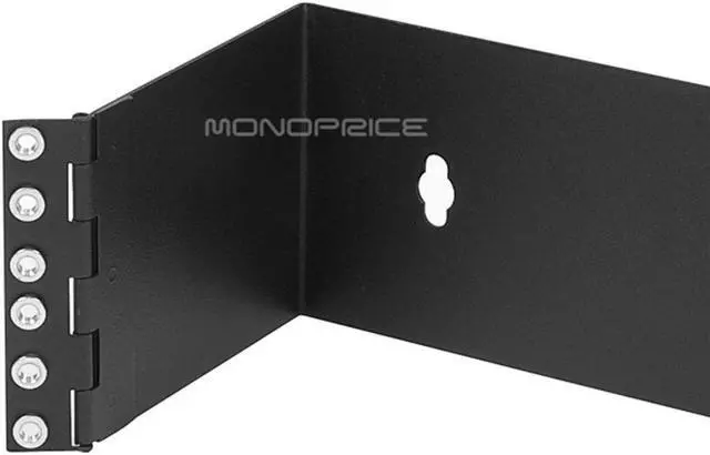 Alt view image 4 of 10 - Monoprice Wall Mount Bracket, 3.5"(H) x 19"(W) x 4"(D), 2U