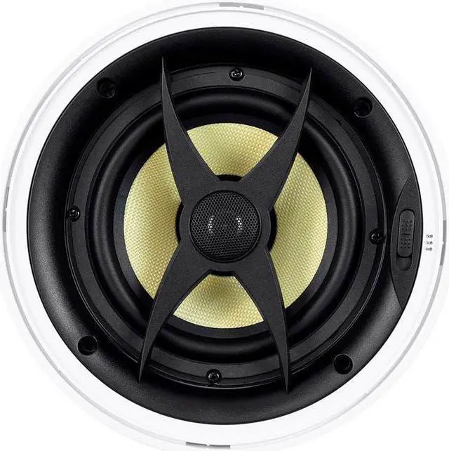 Alt view image 6 of 6 - Monoprice 2 Way In-Ceiling Speakers - 6.5 Inch (Pair) With Aramid Fiber And Titanium Silk Drivers - Caliber Slim Series