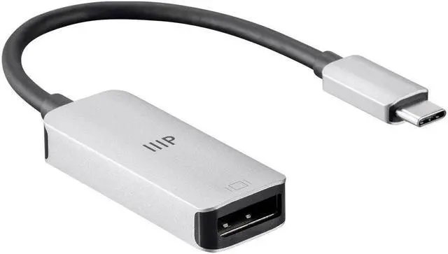 Main image of Monoprice USB-C DisplayPort Adapter 4K DisplayPort - Aluminum Body, Compact, Plug and Play - Consul Series
