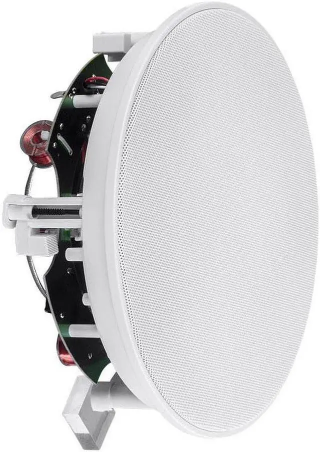 Alt view image 5 of 13 - Monoprice 2 Way In-Ceiling Speakers - 8 Inch (Pair) With Aramid Fiber And Titanium Silk Drivers - Caliber Slim Series