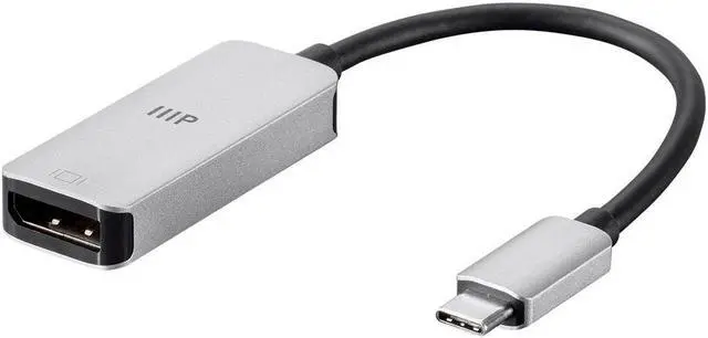 Alt view image 6 of 6 - Monoprice USB-C DisplayPort Adapter 4K DisplayPort - Aluminum Body, Compact, Plug and Play - Consul Series