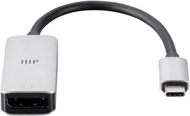 Alt view image 2 of 6 - Monoprice USB-C DisplayPort Adapter 4K DisplayPort - Aluminum Body, Compact, Plug and Play - Consul Series