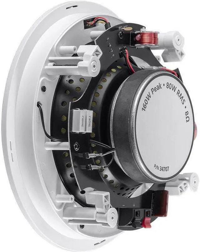 Alt view image 2 of 13 - Monoprice 2 Way In-Ceiling Speakers - 8 Inch (Pair) With Aramid Fiber And Titanium Silk Drivers - Caliber Slim Series