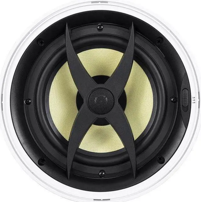 Alt view image 6 of 13 - Monoprice 2 Way In-Ceiling Speakers - 8 Inch (Pair) With Aramid Fiber And Titanium Silk Drivers - Caliber Slim Series