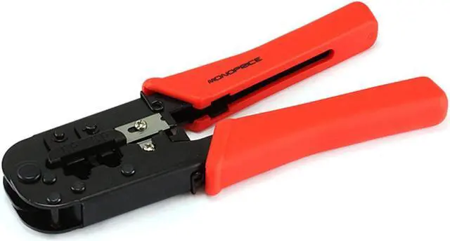 Alt view image 7 of 8 - Monoprice RJ-45/RJ11 Stripping and Crimping Tool Kit w/ Modular Plugs