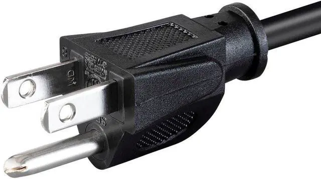 Alt view image 4 of 8 - Monoprice Power Cord - 8 Feet - Black | NEMA 5-15P to IEC-320-C13, 18AWG, 10A, SVT, 125V