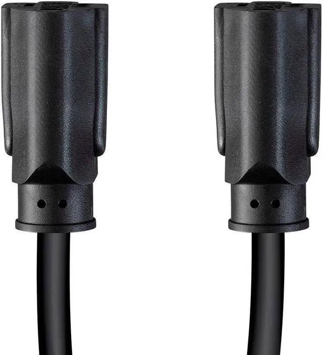 Alt view image 5 of 6 - Monoprice Splitter Power Cord - 1.5 Feet - Black, NEMA 5-15P to 2x NEMA 5-15R, 16AWG, 13A, SJT, 120V