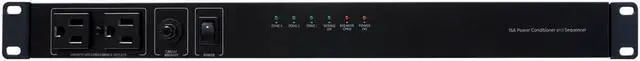 Alt view image 6 of 8 - Stage Right by Monoprice 15A Power Conditioner and Sequencer with 8 Outlets and 3 Zones