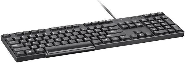 Alt view image 5 of 10 - Monoprice USB Keyboard - Black, Spill Resistant Membrane, Comfortable, Standard Layout - Workstream Collection
