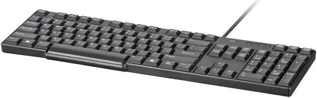 Alt view image 3 of 10 - Monoprice USB Keyboard - Black, Spill Resistant Membrane, Comfortable, Standard Layout - Workstream Collection