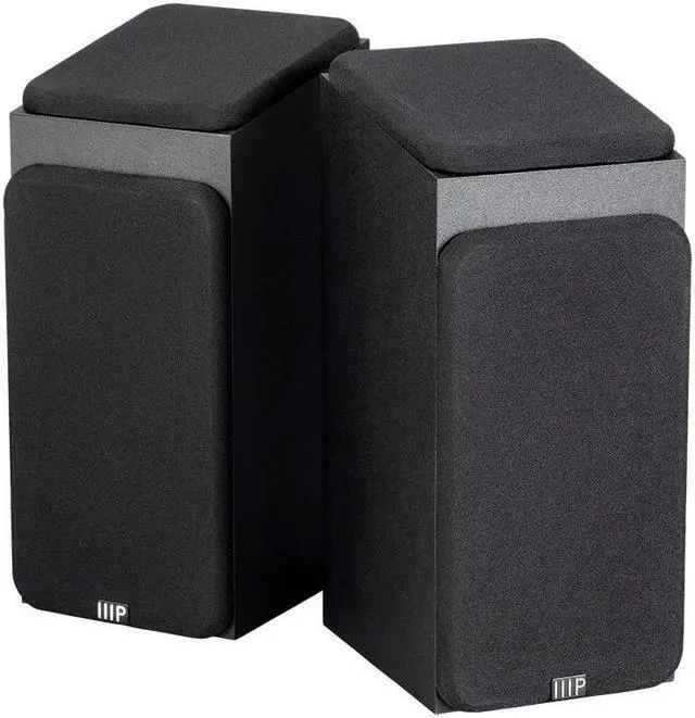 Alt view image 4 of 13 - Monoprice Premium Immersive Satellite Speakers - Black (Pair) With 3Inch woofer, 3/4Inch Aluminum Dome & 100 Watt Input Power