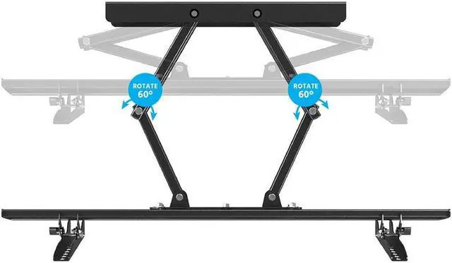 Alt view image 9 of 15 - Monoprice Articulating HDTV Wall Mount Bracket (max 132 lbs, 37~63", VESA 100x100~820x410)