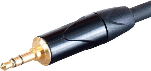 Alt view image 4 of 6 - Monoprice1/4in TRS Male Connector to 1/8in TRS Male Connector - 6 Feet - Black, Heavy Gauge 24AWG On Tour Cables, Gold Plated Connectors - Stage Right Series