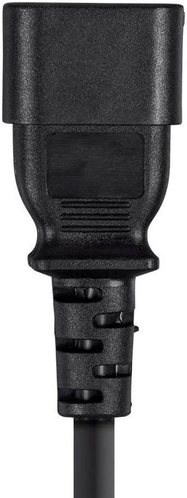 Alt view image 6 of 6 - Monoprice 2ft 18AWG Power Extension Cord w/ 3 Conductor PC/Mon, 10A (IEC-320-C14 to IEC-320-C13)