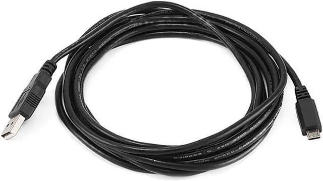 Main image of Monoprice USB Cable - 10 Feet - Black | Micro USB / Micro-B 2.0 A Male to 5pin Male 28/28AWG compatible with Samsung Galaxy , Note , Android, LG , HTC One,Nexus, Tablets and More!