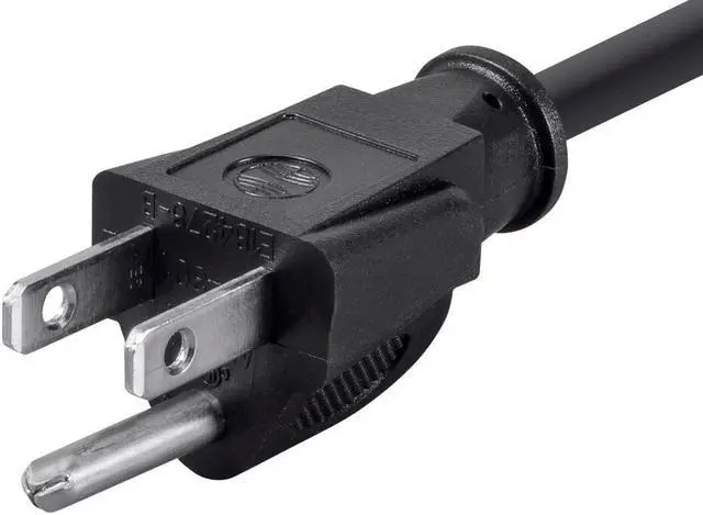 Alt view image 3 of 7 - Monoprice 3-Prong Power Cord - 6 Feet - Black (6-Pack) NEMA 5-15P to IEC 60320 C13, 16AWG, 13A, Works With Most Pcs, Monitors, Scanners, and Printers