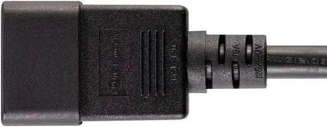 Alt view image 4 of 6 - Monoprice Heavy Duty Extension Cord - 10 Feet - Black, IEC 60320 C20 to IEC 60320 C19, 12AWG, 20A, SJT, 250V, For Powering Servers, Routers, and Other High-Output Network Devices