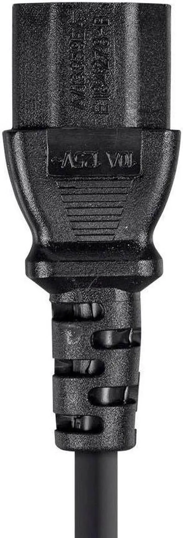 Alt view image 6 of 6 - Monoprice 3-Prong Power Cord - 3 Feet - Black (6 Pack) NEMA 5-15P to IEC 60320 C13, 18AWG, 10A, 125V, Works With Most Pcs, Monitors, Scanners, & Printers