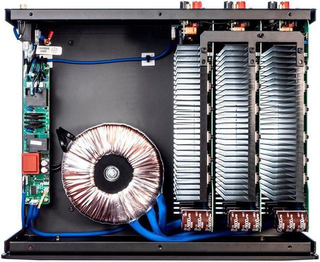 Alt view image 5 of 6 - Monoprice Monolith Multi-Channel Power Amplifier - Black With 3x200 Watt Per Channel, XLR Inputs, For Home Theater & Studio