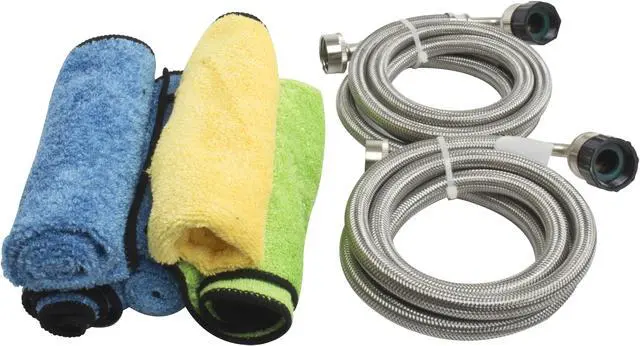 Alt view image 2 of 2 - Stainless Steel Hoses (Set of 2)