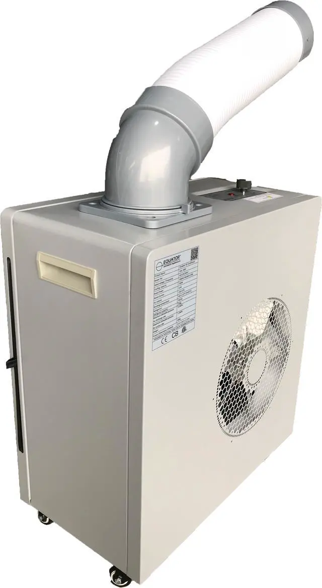 Alt view image 6 of 7 - Equator 7000 BTU Silver Outdoor Spot Air Conditioner - Waterproof with Casters