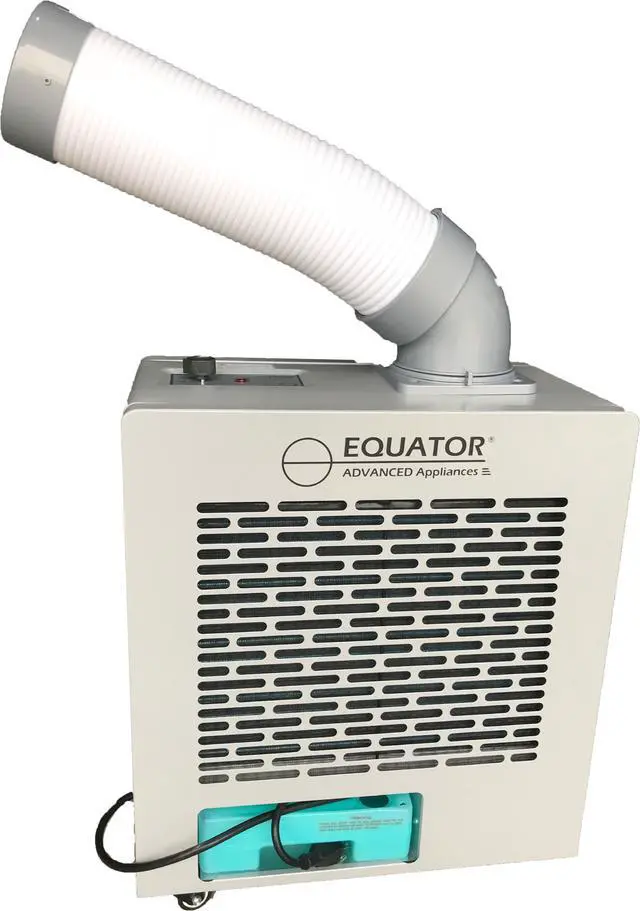 Alt view image 4 of 7 - Equator 7000 BTU Silver Outdoor Spot Air Conditioner - Waterproof with Casters