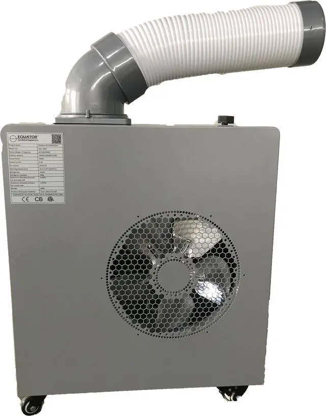 Alt view image 5 of 7 - Equator 7000 BTU Silver Outdoor Spot Air Conditioner - Waterproof with Casters