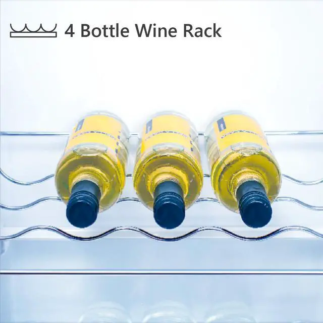 Alt view image 5 of 7 - 11.5 cf StainlessTall Slim Bottom Freezer Refrigerator  E-Star w/Wine Rack