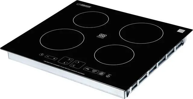 Alt view image 3 of 7 - Equator 24" Built-In 4 Burner Induction Cooktop 9 Level POWER BOOST 220V