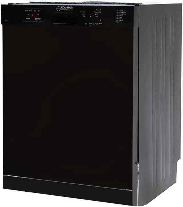 Alt view image 3 of 6 - Equator-Europe 24" Built in 14 place Dishwasher with 8 Wash Programs, Energy Star(Black)