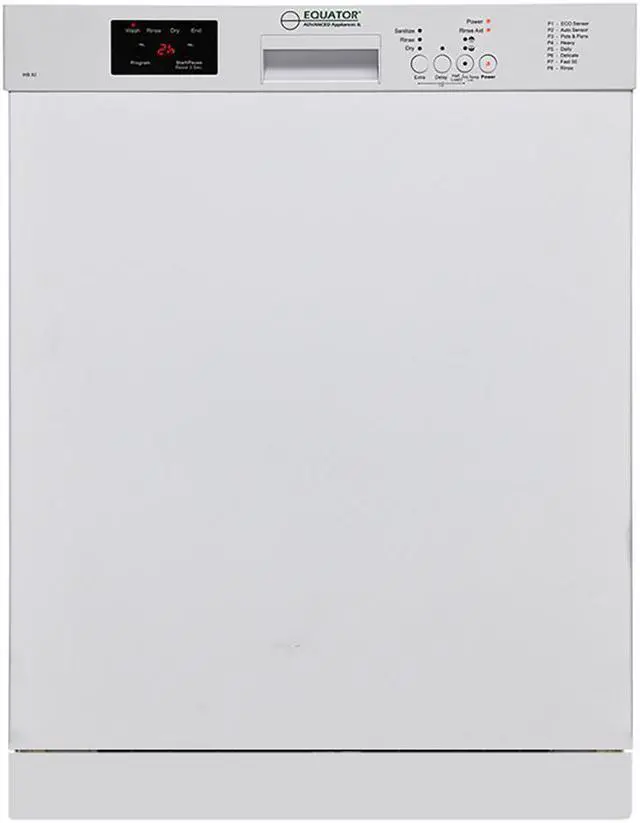 Main image of Equator-Europe 24" Built in 14 place Dishwasher with 8 Wash Programs, Energy Star (White)