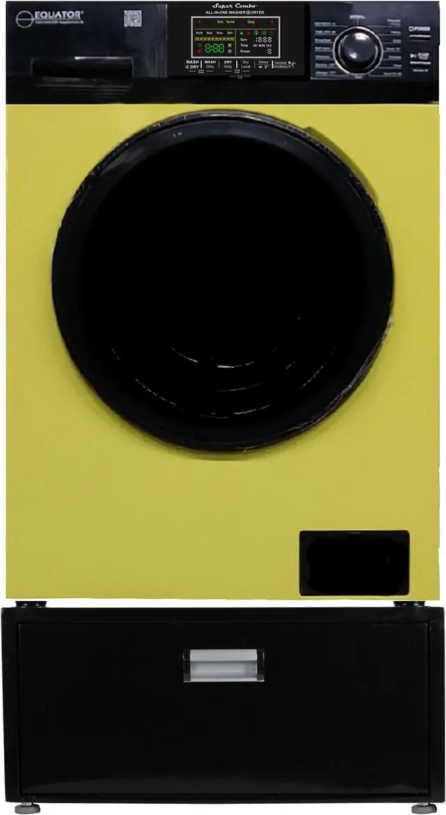 Main image of Equator Digital Compact 110V Vented/Ventless 18 lbs Combo Washer Dryer 1400 RPM + Pedestal