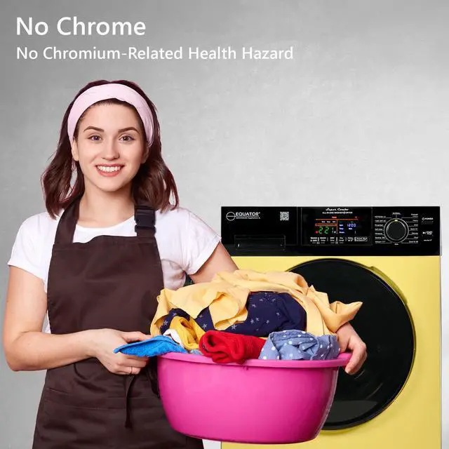 Alt view image 3 of 7 - Equator Digital Compact 110V Vented/Ventless 18 lbs Combo Washer Dryer 1400 RPM