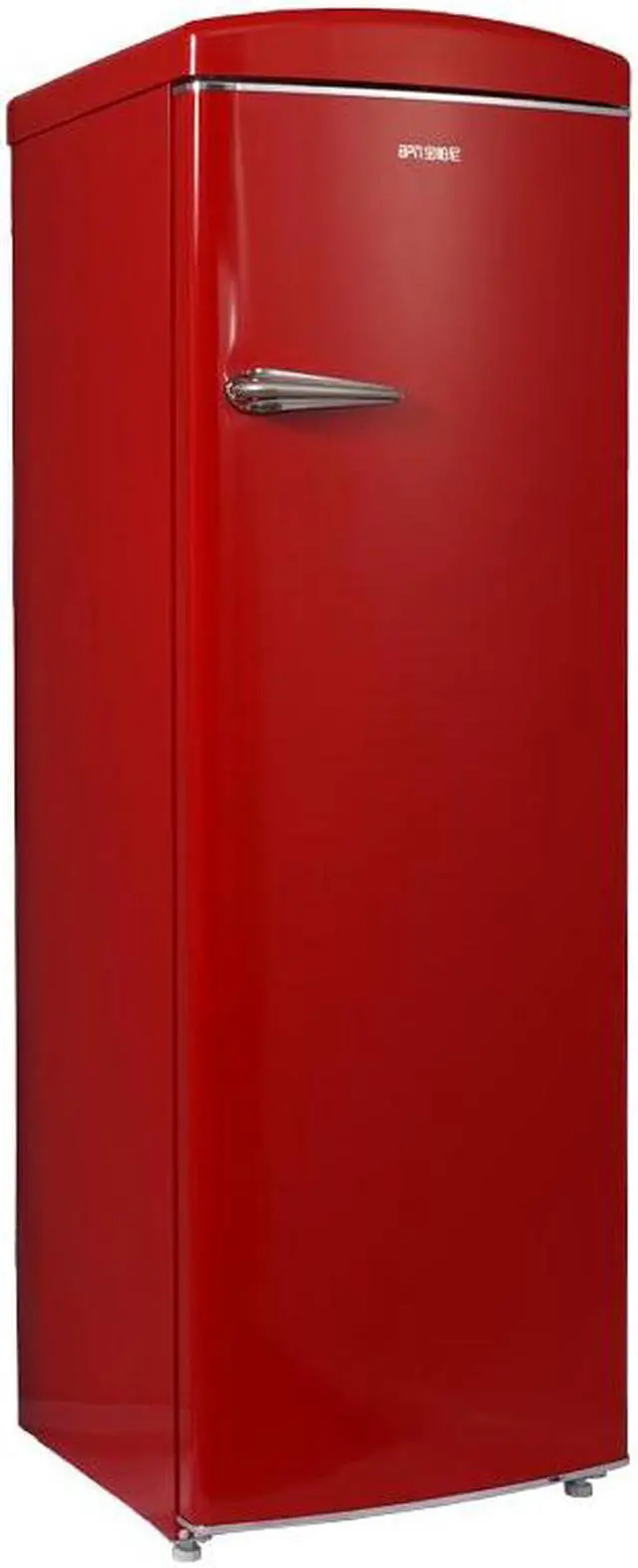 Alt view image 3 of 5 - 24 in. 11 cu. ft. Frost-free Classic Retro Single Door Refrigerator in red