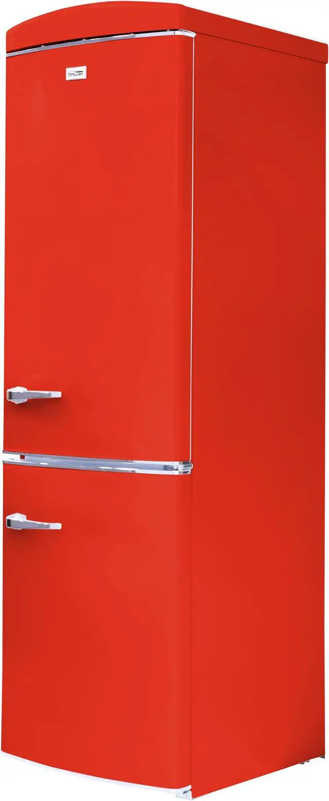 Alt view image 2 of 5 - Conserv 10.7 cu. ft.  Frost-free Bottom Mount Retro Refrigerator in Red