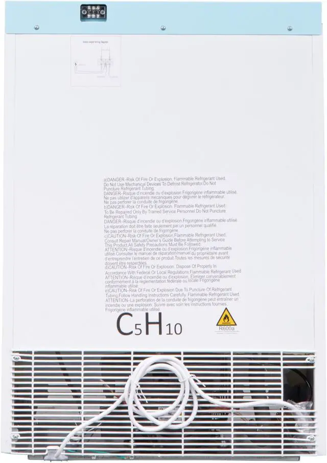 Alt view image 4 of 7 - 3.9 cu.ft. Frost-free Commercial Refrigerator in White with Temperature Alarm