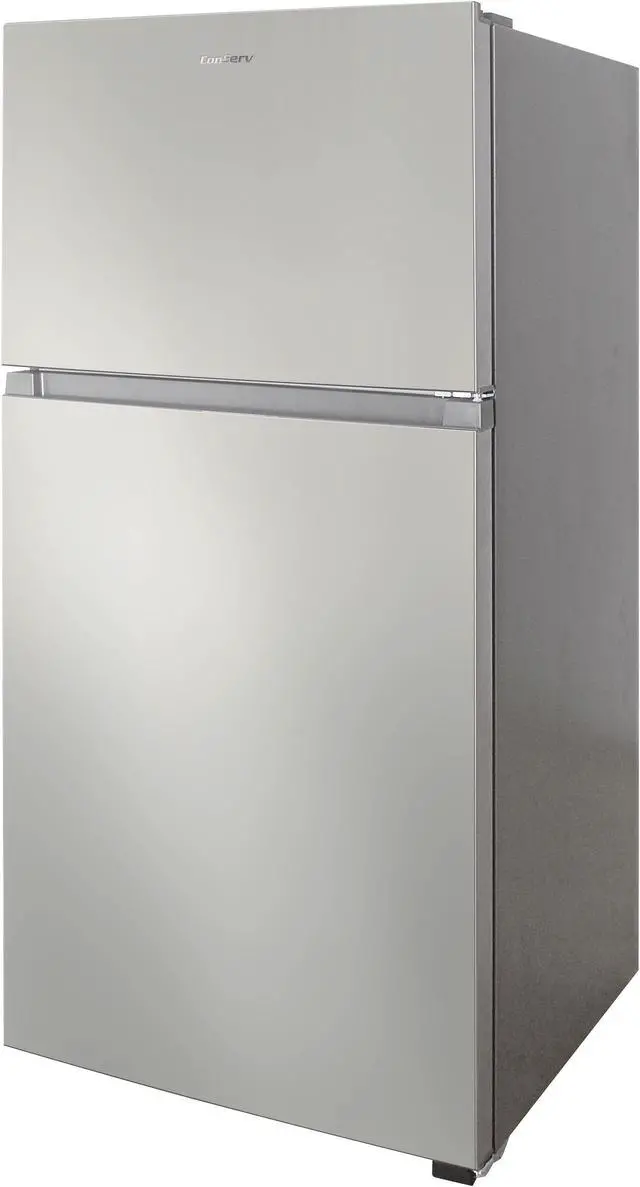 Alt view image 3 of 5 - Conserv 18cu.ft. Top Freezer Refrigerator Stainless Icemaker Frost free No Fingerprint, Energy Star