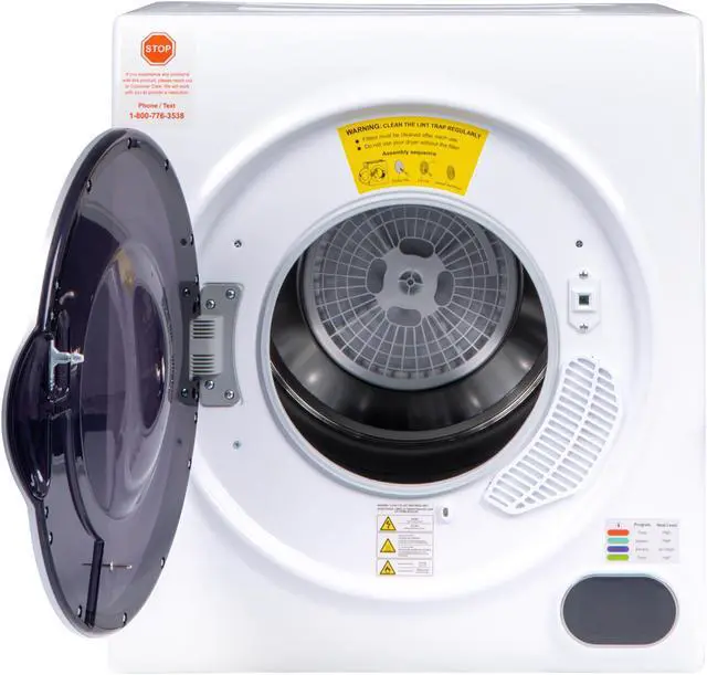 Alt view image 6 of 6 - Equator 3.5 cu.ft. 110V Compact Digital Vented Sensor Dryer in White