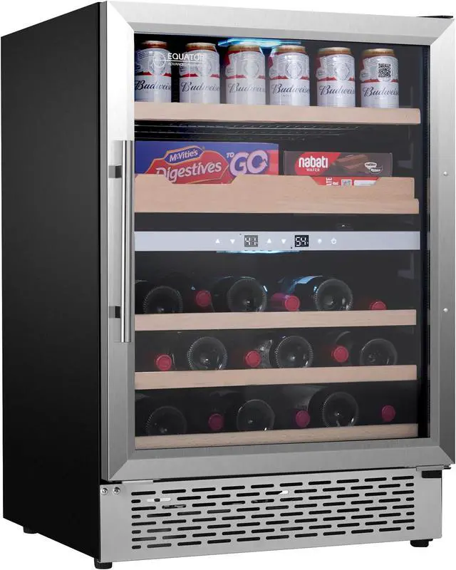Alt view image 2 of 7 - Equator LUXURY HYBRID DUAL ZONE GOURMET CENTER 43 Bottles+Cans+Fine Foods 110V