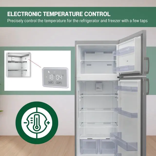 Alt view image 7 of 7 - Equator 14 cu ft Stainless Top Freezer Refrigerator Frost Free Energy Star Made in Europe