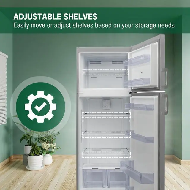 Alt view image 6 of 7 - Equator 14 cu ft Stainless Top Freezer Refrigerator Frost Free Energy Star Made in Europe