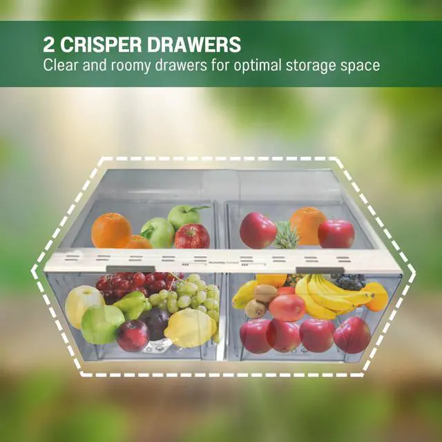 Alt view image 5 of 7 - Equator 14 cu ft Stainless Top Freezer Refrigerator Frost Free Energy Star Made in Europe