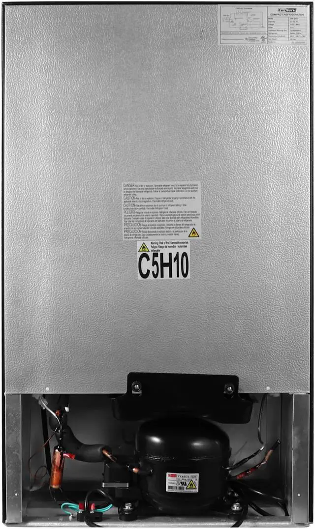 Alt view image 7 of 7 - ConServ 3 cu.ft 2 Door Mini Freestanding Refrigerator with Freezer in Stainless