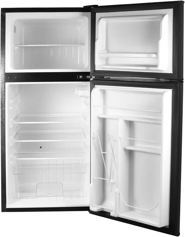 Alt view image 3 of 7 - ConServ 4.5cu.ft 2 Door Mini Freestanding Refrigerator with Freezer in Black