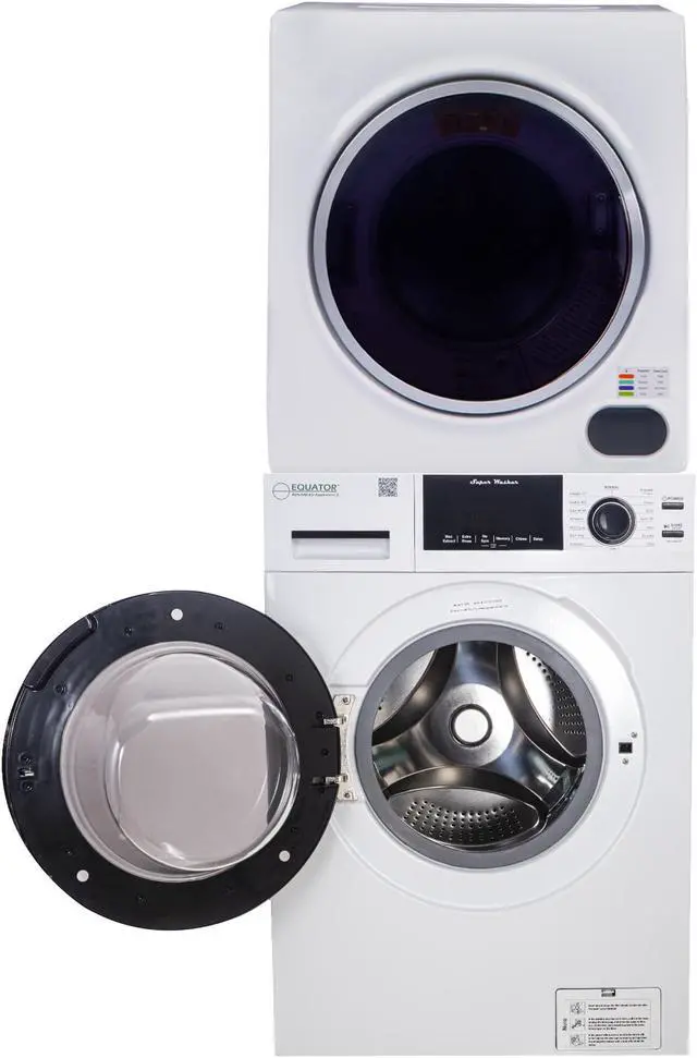 Alt view image 3 of 7 - Equator Digital Pet 15 lbs Compact 110V Set Sani Washer+Vented 3.5cf Dryer