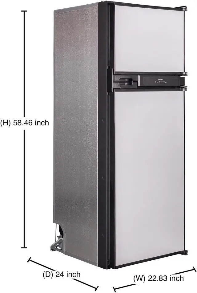 Alt view image 2 of 7 - Conserv RV Frost-free Refrigerator 10 cf/12V/Stainless