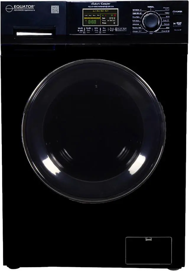 Main image of Equator All-in-One Washer Dryer VENTLESS/VENTED PET cycle 1.62cf/15lbs 110V in Black